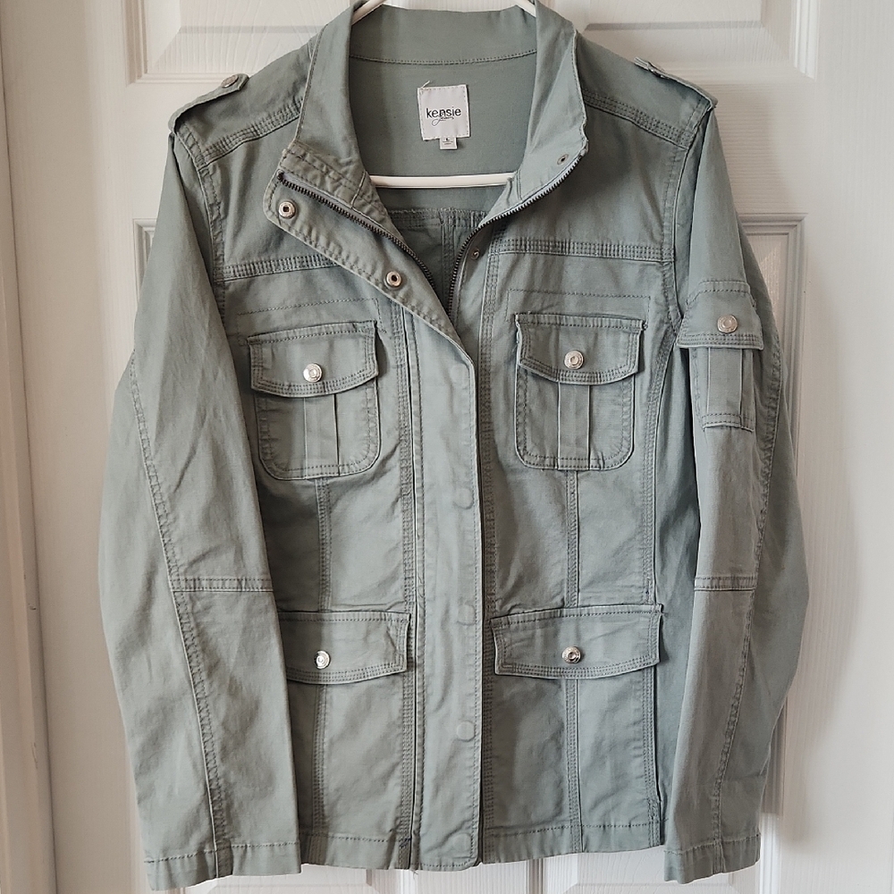 Kensie Green Utility Jacket